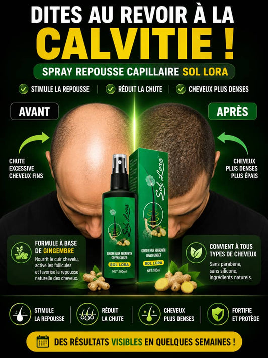 STOP à la chute de cheveux avec Sol Lora Croissance de Cheveux