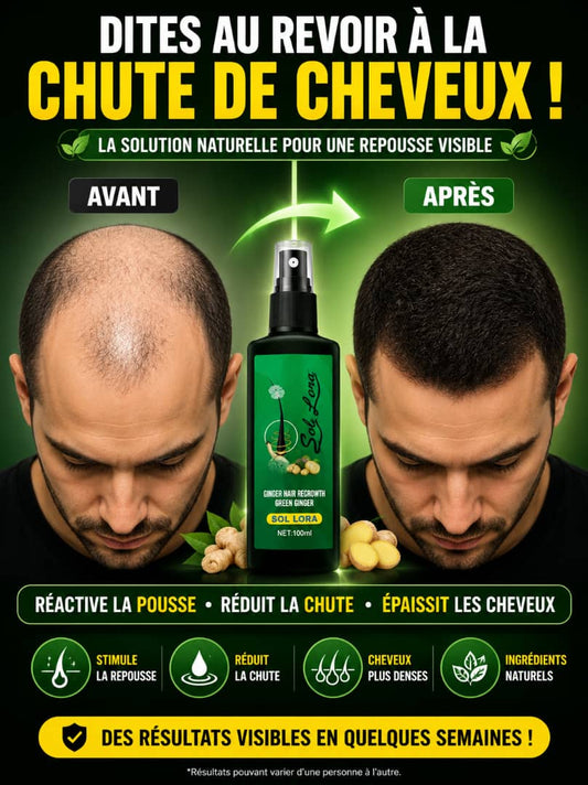 STOP à la chute de cheveux avec Sol Lora Croissance de Cheveux